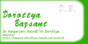 dorottya bazsant business card